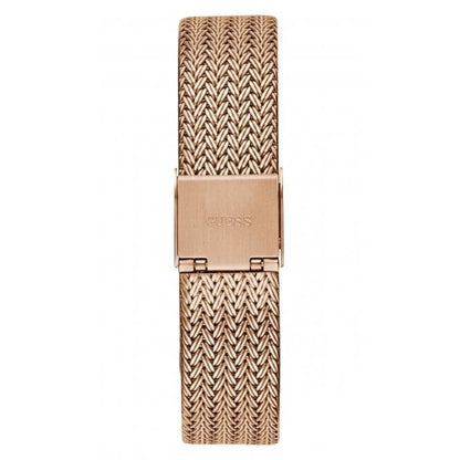 Guess Watches Ladies Soiree Stainless Steel Mesh Rose Gold Watch Gw0402l3