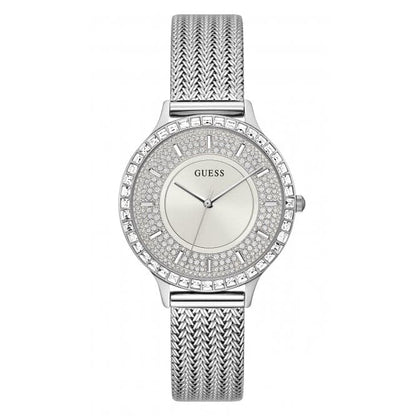 Guess Watches Ladies Soiree Stainless Steel Mesh Silver Watch Gw0402l1