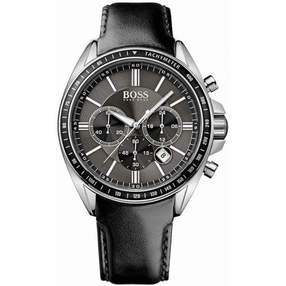 Hugo Boss Men S Watch Chronograph Black Driver Leather Hb1513085