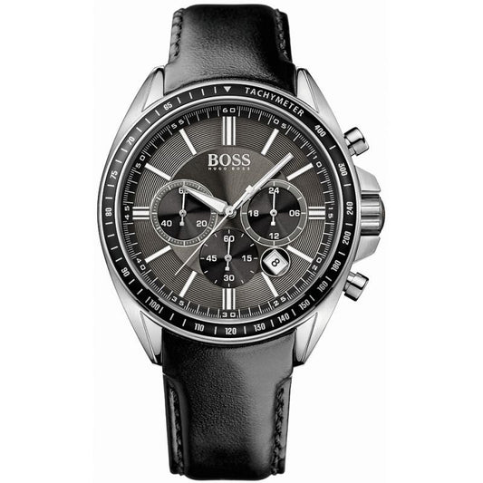 Hugo Boss Men S Watch Chronograph Black Driver Leather Hb1513085