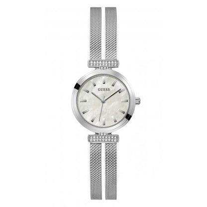 Guess Watches Ladies Array Stainless Steel Mesh Silver Watch Gw0471l1