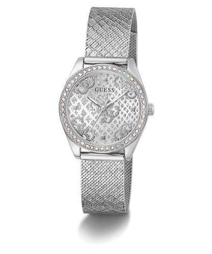 Ladies Boa Silver Tone Mesh Watch Gw0748l1