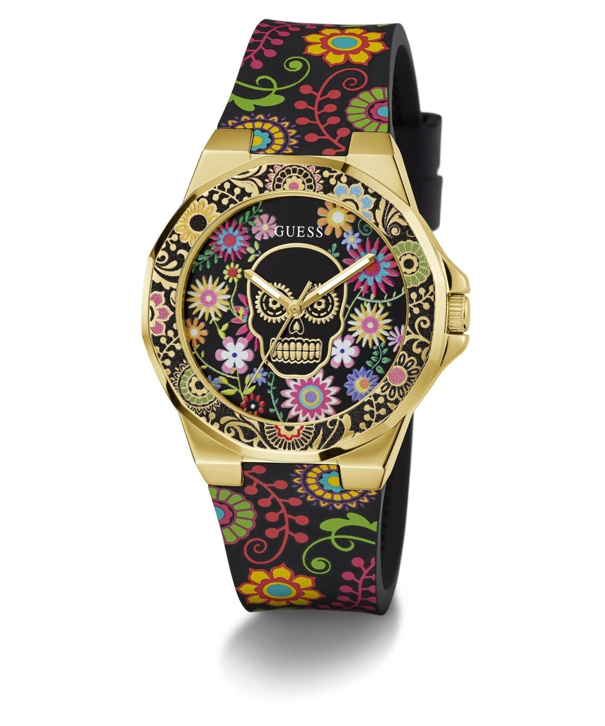 Ladies Calaverta Gold Tone Silicone Watch Gw0754l1