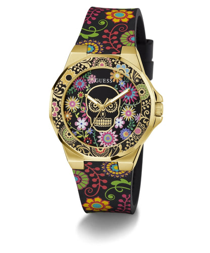 Ladies Calaverta Gold Tone Silicone Watch Gw0754l1