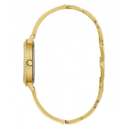 Guess Watches Ladies Tri Luxe Stainless Steel Gold Tone Watch Gw0474l2