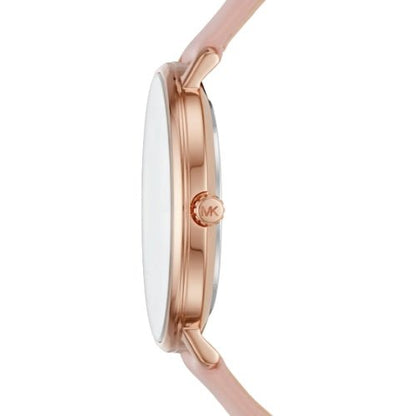 Michael Kors Mk2741 Ladies Pyper Rose Gold Silver With Pink Leather Watch
