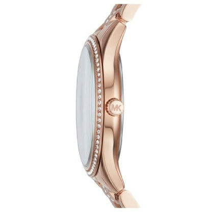 Michael Kors Mk3716 Ladies Lauryn Rose Gold Mother Of Pearl Watch
