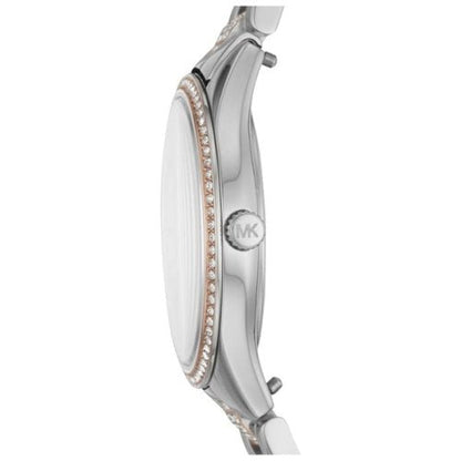 Michael Kors Mk4366 Ladies Lauryn Two Tone Mother Of Pearl Watch