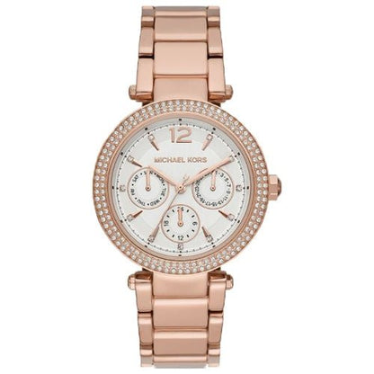 Michael Kors Mk5781 Ladies Parker Rose Gold White Stainless Watch