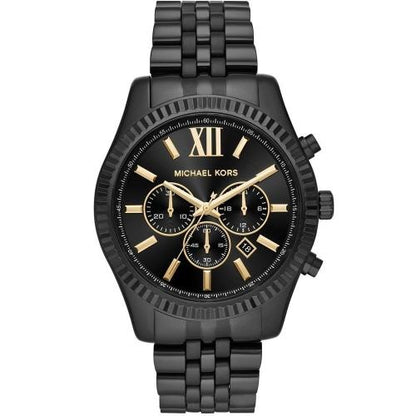 Michael Kors Lexington Men S Black Chronograph Watch Mk8603