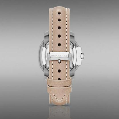 Burberry The Britain Brown Dial Brown Leather Strap Watch For Women Bby1700