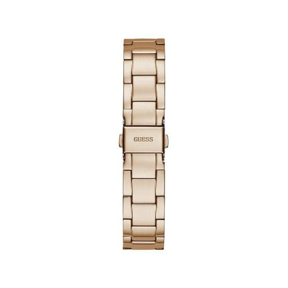Guess Watches Quattro Clear Ladies Trend Rose Gold Stainless Steel Watch Gw0300l3