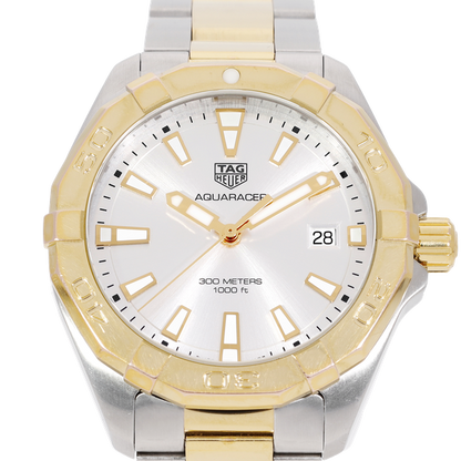 Tag Heuer Aquaracer Silver Dial Two Tone Steel Strap Watch For Women Wbd1120 Bb0930