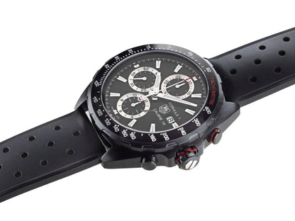 Tag Heuer Formula 1 Chronograph 43mm Automatic Mens Watch Stainless Steel Case With Black Rubber Strap Grey Dial