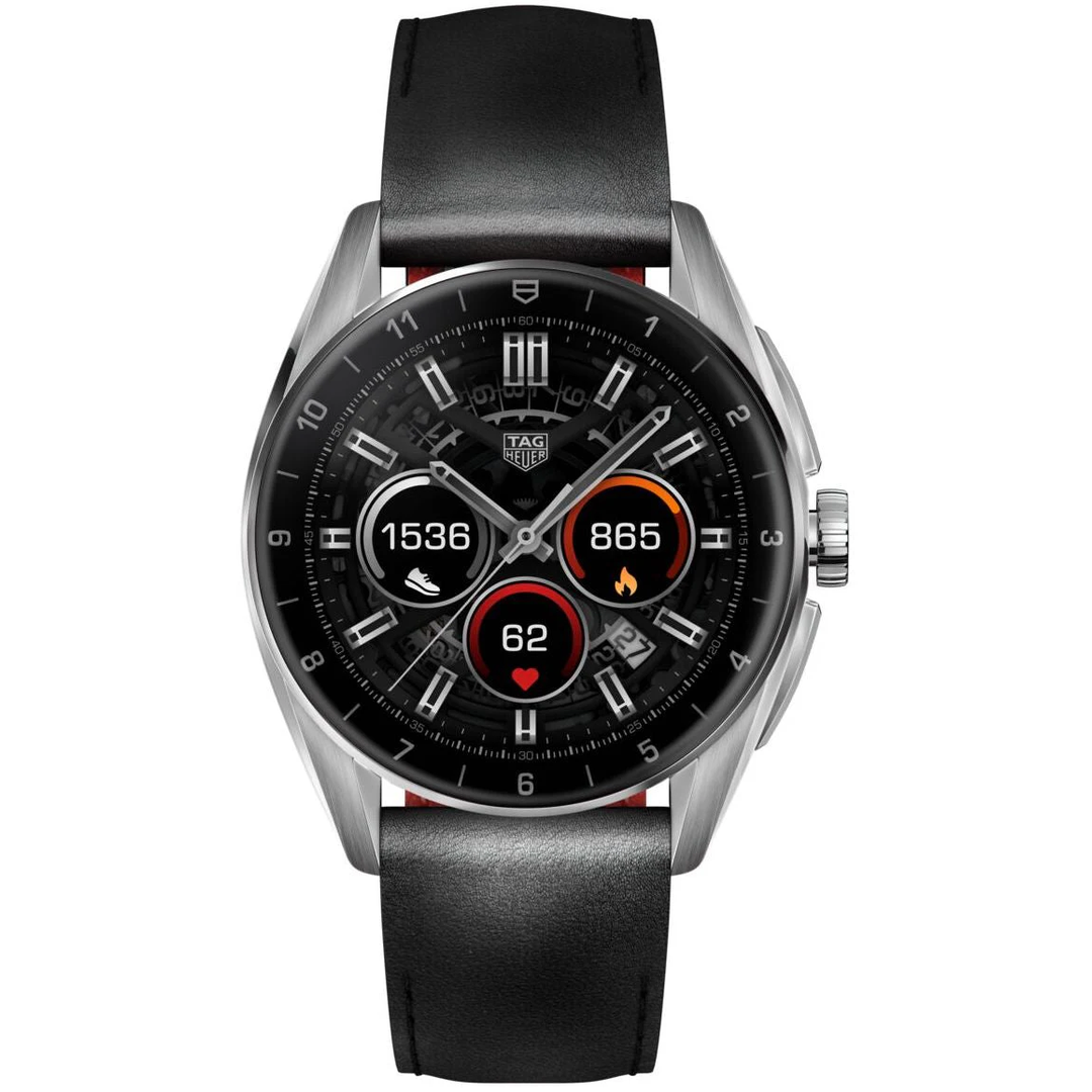 Tag Heuer Watch Connected Calibre E4 42 Black Leather Sbr8010 Bc6608