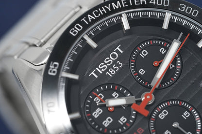 Tissot Mens Chronograph Watch Prs 516 Steel Red T1004171105101